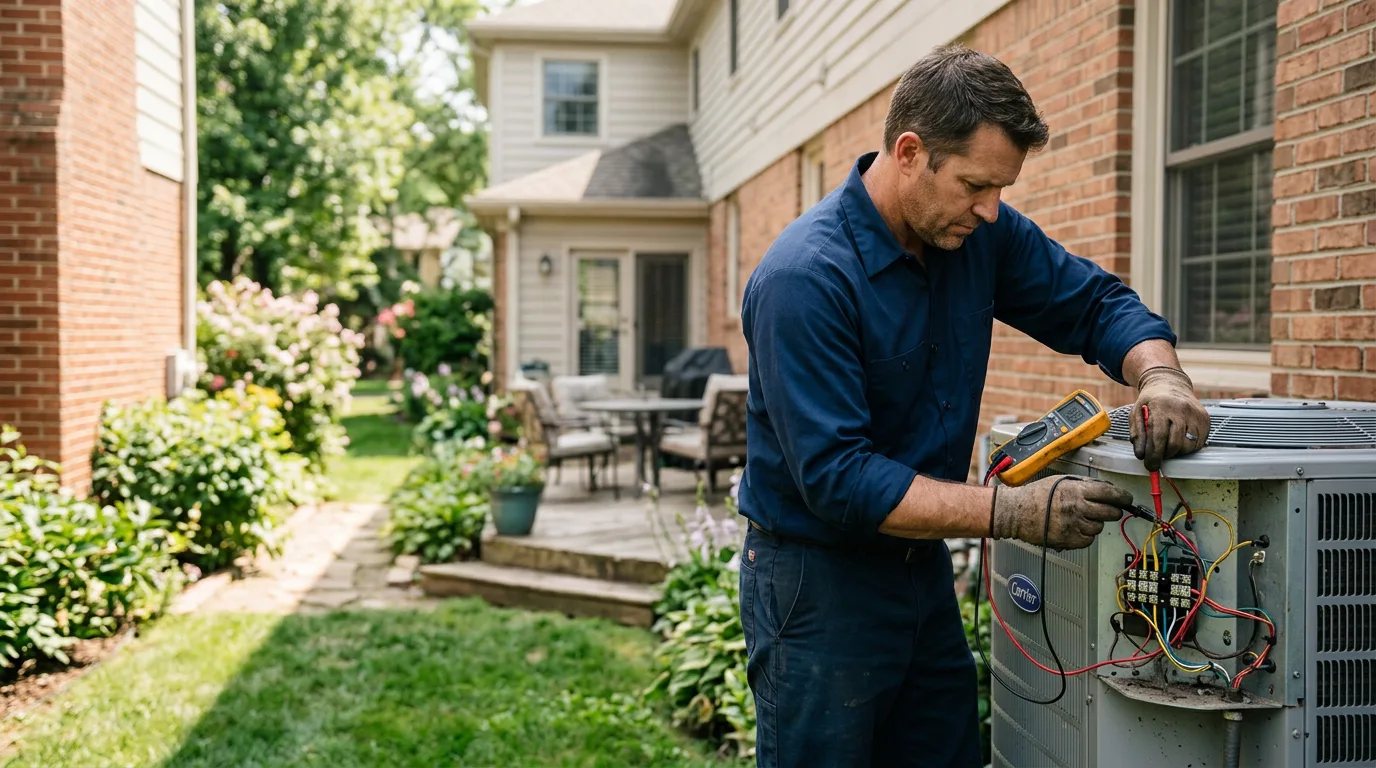 HVAC technician working near Indiahoma, OK